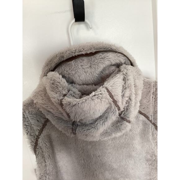 Kuhl Women's Flight Fuzzy Sherpa Full Zip Hooded Jacket Vest tan Size Medium - Picture 11 of 12